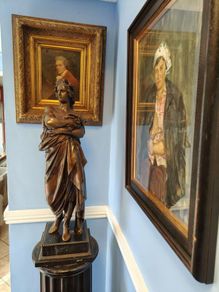 Bronze.  Beautiful Large statue of Virgil after Jules Dalou. Early 20th Century.