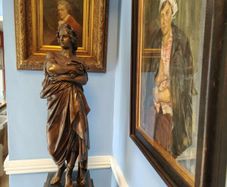 Bronze.  Beautiful Large statue of Virgil after Jules Dalou. Early 20th Century.