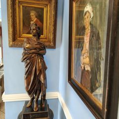 Bronze.  Beautiful Large statue of Virgil after Jules Dalou. Early 20th Century.