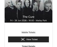 the cure tickets standing x1