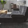 New black corner sofa bed 198cms Aroa Image 3