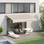 10' x 8' Manual Retractable Sun Shade Patio Awning Image 2