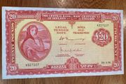 Lady Lavery Replacement 20 Pound Banknote. V Prefix