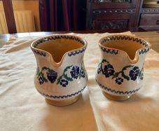 Nicholas Mosse  REDUCED.  Retired jugs.  2 pansy jugs priced individually but can sell separately or together