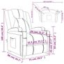 Recliner Chair Black Faux Leather Image 8