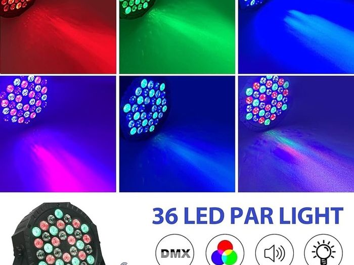 NEW SALE | 36LED 72W Disco Lights RGB DMX512 with Remote Control, Par Light 7 Modes Stage Lighting Effect DJ Lights for Party Bar Club Wedding Halloween Christmas