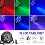 NEW SALE | 36LED 72W Disco Lights RGB DMX512 with Remote Control, Par Light 7 Modes Stage Lighting Effect DJ Lights for Party Bar Club Wedding Halloween Christmas Image 2