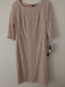 Tan Lace Dress Size 16