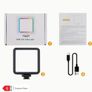 Portable RGB Video Soft Light - LED Camera Light 360 Full Color, Dimmable 2500-7000K Panel Light with Cold Shoe Interfaces, Rechargeable Image 4