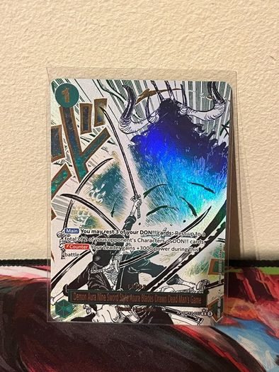 Demon Aura Nine Blades Draw Dead Man's Game (OP12-037) Alternate Art