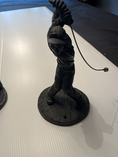 Three items of bronze statues