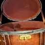 Leather covered antique box with brass Image 3
