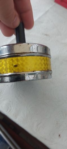 Vintage Roulette Push Ashtray: Metal Man Cave Decor,1960s 70s ,sold as seen ,see pictures for condition, used ,,abit of rust ,needs a clean