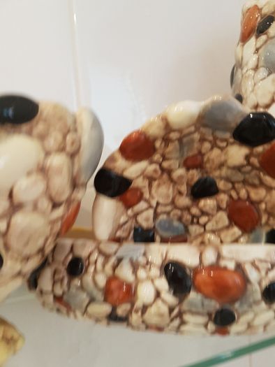Pair Sylvac Pebble Range Vases. c1950s.Hand-Painted.