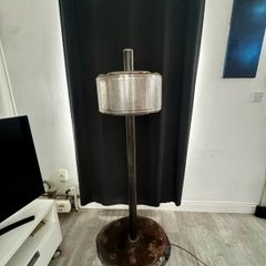Original custom-made washing machine drum freestanding light - all made from Pure metal