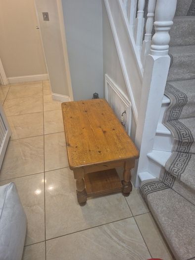 solid wood coffee table