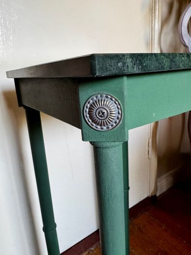 Green Stand with Marble Top