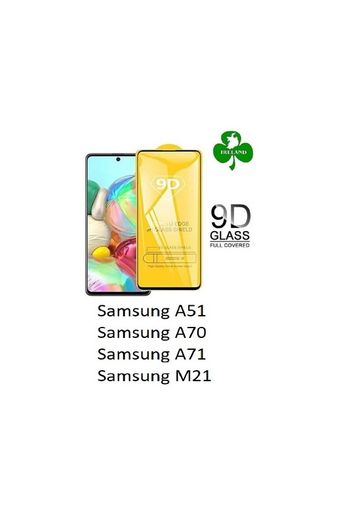 For Samsung Galaxy A51/ A70/ A71/ M21 Tempered Glass 9D Full Glue Full Screen Tempered Glass