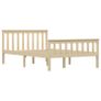 Bed Frame Light Wood Solid Pinewood 120x200 cm Image 3