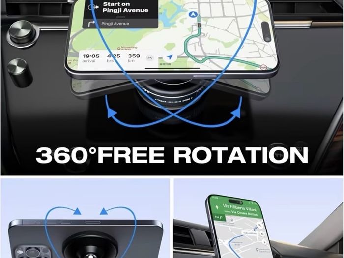 5 in 1 Magnetic Car Phone Holder 360 Foldable Suction Mount Universal GPS