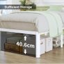 High White Double Bed Frame 4ft 6 with Rounded Corners Image 6
