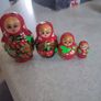 Matryoshka doll "Ladybug Red" Hand Painted Russian Dolls set of 4 Image 8