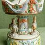 Vintage Enamel Unicorn Carousel Music Box Jeweled Figurine Image 10