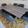 Modern Dining Table & 6 Grey Chairs Image 4