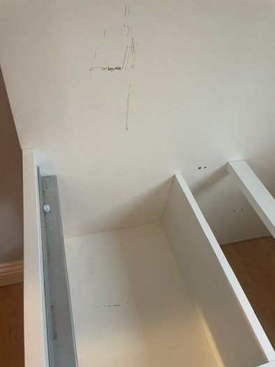 Ikea SLAKT Single white bed with storage
