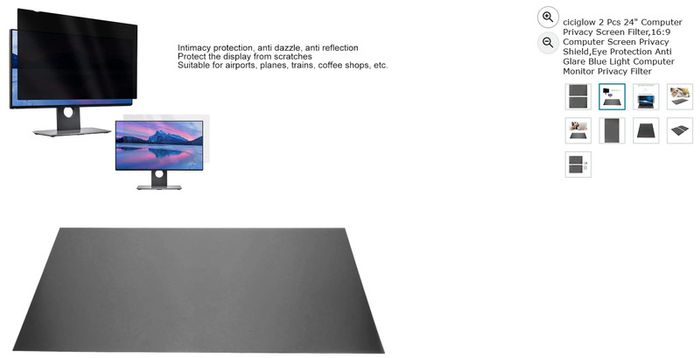 Computer Privacy Screen - 2 Pcs 24"