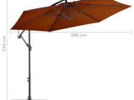 main image for ad Cantilever Umbrella  Cantilever Umbrella with Aluminium Pole Terracotta 300 cm