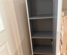 Aveli 1200mm Wall Hung Tall Bathroom Storage Cabinet Cupboard Matt White Fluted