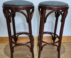 Two bentwood vintage cafe/bar stools