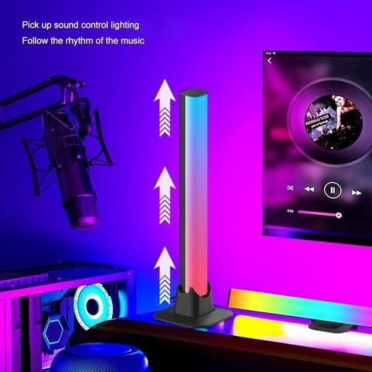 Gaming Light bar 2PCs Entertainment Lighting for TV and Gaming, Ambiance Gaming Lamp Sync with Music,Immersion Light Bar Apply to TV, Room,Living Room