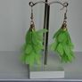 Lime Green Cascading Petal Tassel Earrings Image 8