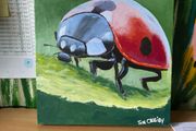 Ladybird acrylic painting