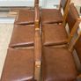 6 x Gorgeous Genuine Leather Padded Kitchen Dining Chairs- Can Deliver Image 2