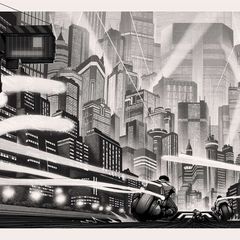 Akira Neo Tokyo Print Poster by Kris Miklos SOLD OUT