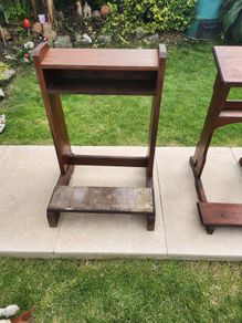 Two antique church kneelers