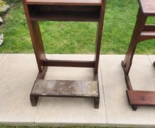 Two antique church kneelers