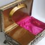 Art Deco Japanese Silver Plated Bakelite Jewelry Music Box Dragons Foo Dog 1920s Image 6