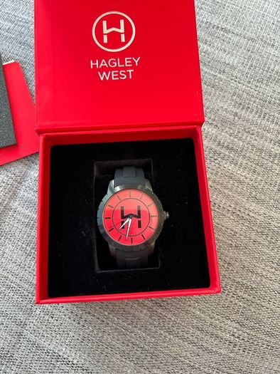 Men's Hagley West Original 46 Watch, Black and Red