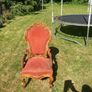 antique armchair carved walnut 1874 Image 4