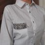 White striped Long shirt, size M Image 7