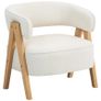 Boucle fabric lounge chair, padded armchair Image 5
