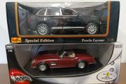 Maisto Porsche Cayenne and Hot Wheels Ferrari 250 GT 1:18 models