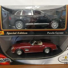 Maisto Porsche Cayenne and Hot Wheels Ferrari 250 GT 1:18 models
