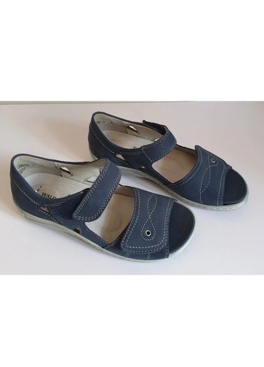 Waldlaufer Hilena Blue Nubuck Leather Wide Fit H Sandals UK3 EU36 BNIB  CAN POST