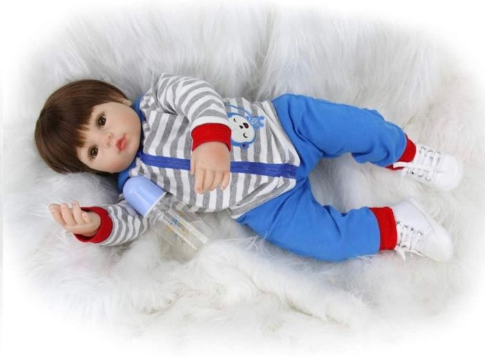 Reborn Baby Dolls 20" Real Soft Vinyl Silicone Realistic Dolls Toddler Lifelike Reborn Baby Boy Toys For Age3 plus (FREE POSTAGE)