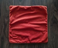 Dunnes Home Velvet Cushion Cover s45x45cm  Tomato  Orange